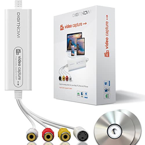 DIGITNOW! USB 2.0 Video Capture Card,VHS VCR TV zu DVD Converter,Unterstützung...