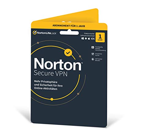 Norton Secure VPN | 1 Gerät | 1 Jahr | PC/Mac/Android | Aktivierungscode in...