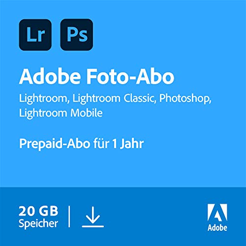 Adobe Creative Cloud Foto-Abo mit 20GB: Photoshop und Lightroom | 1 Jahreslizenz...
