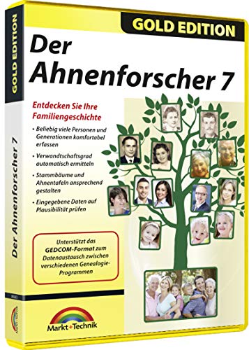 Ahnenforscher 7 - Stammbaum und Ahnenforschung - Ahnenchronik für Windows 10 /...