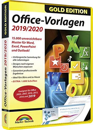Office 2019 / 2020 Vorlagen - 15.000 Vorlagen zu Office 2019, 365, 2016, 2013,...