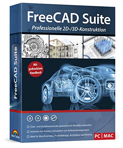 FreeCAD Suite - Professionelle 2D und 3D Konstruktion Architektur, Maschinenbau,...