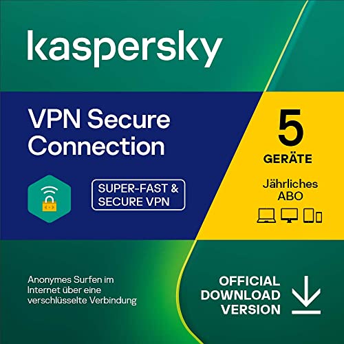 Kaspersky VPN Secure Connection | 5 Geräte | 1 Benutzerkonto | Jährliches Abo...
