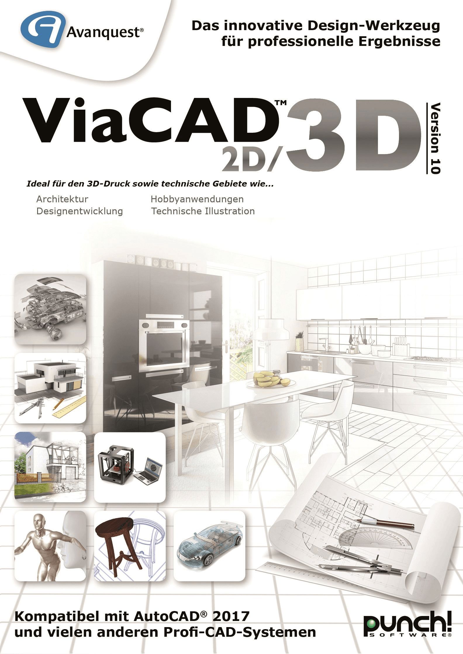ViaCAD 2D/3D 10 - Das innovative CAD-Werkzeug für präzises 3D Design für...
